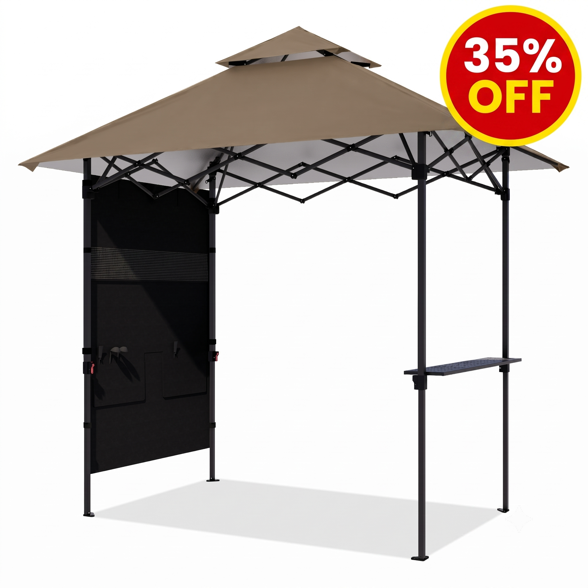 【SUMMER SALE】ABCCANOPY 8x5 Grill Gazebo BBQ Outdoor Shelter with LED Light