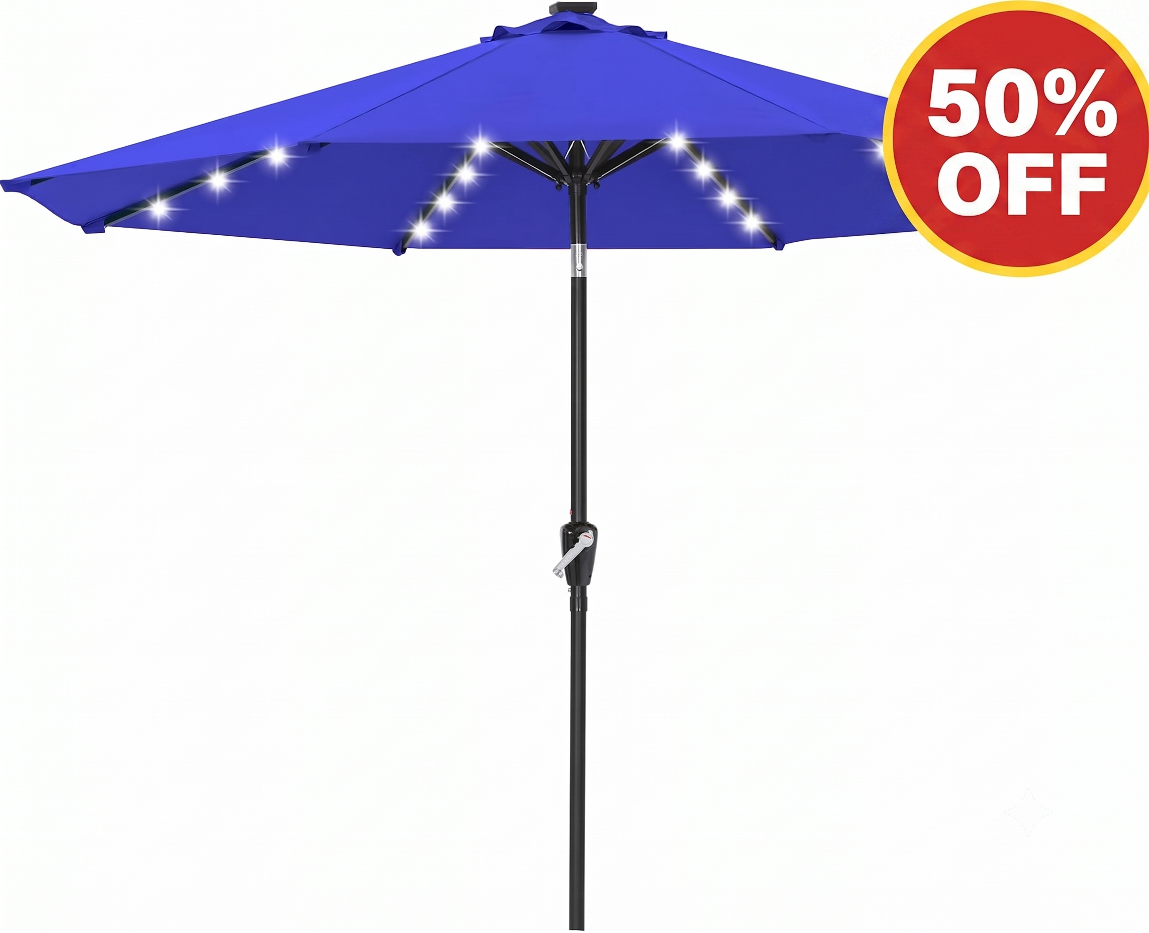 【SUMMER SALE】ABCCANOPY Outdoor Solar Patio Umbrella with 32 LED Lights 8 Ribs
