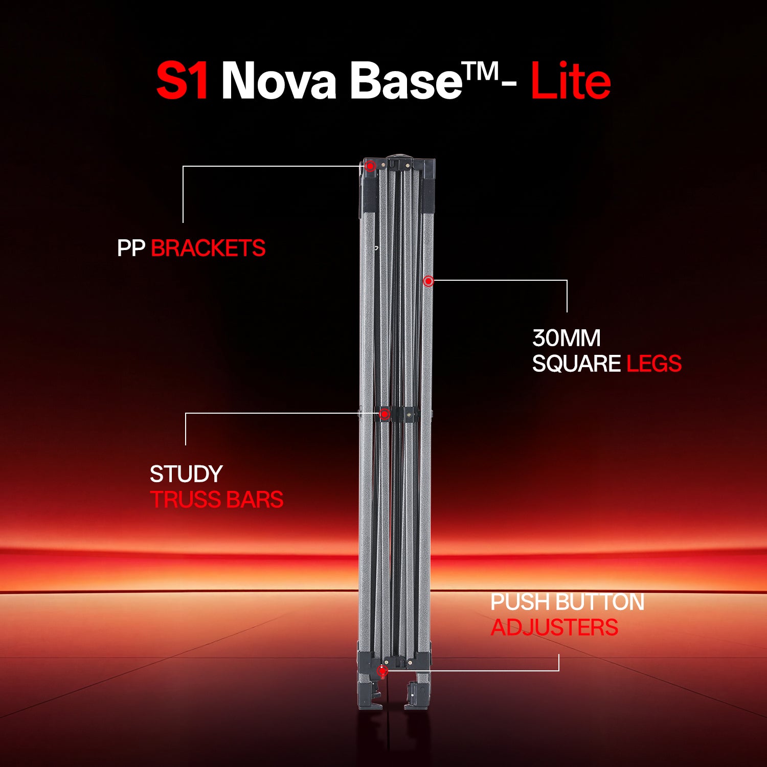 ABCCANOPY Aluminum Steel Replacement Canopy Frame Only (S1, S2, S3, S4)- 10x10, 10x15, 10x20