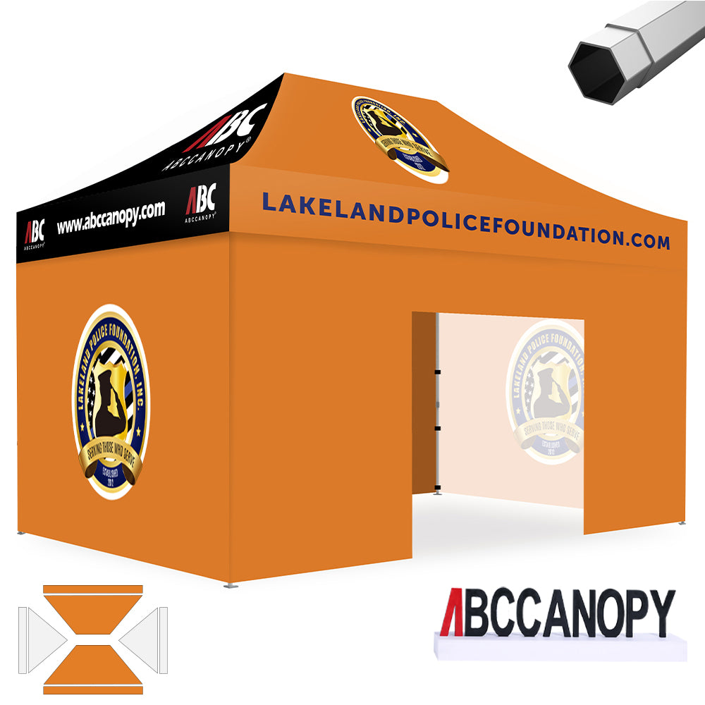 ABCCANOPY Custom Canopy Tent Brand Union (S1 Nova Base™) - 10x10, 10x15, 10x20