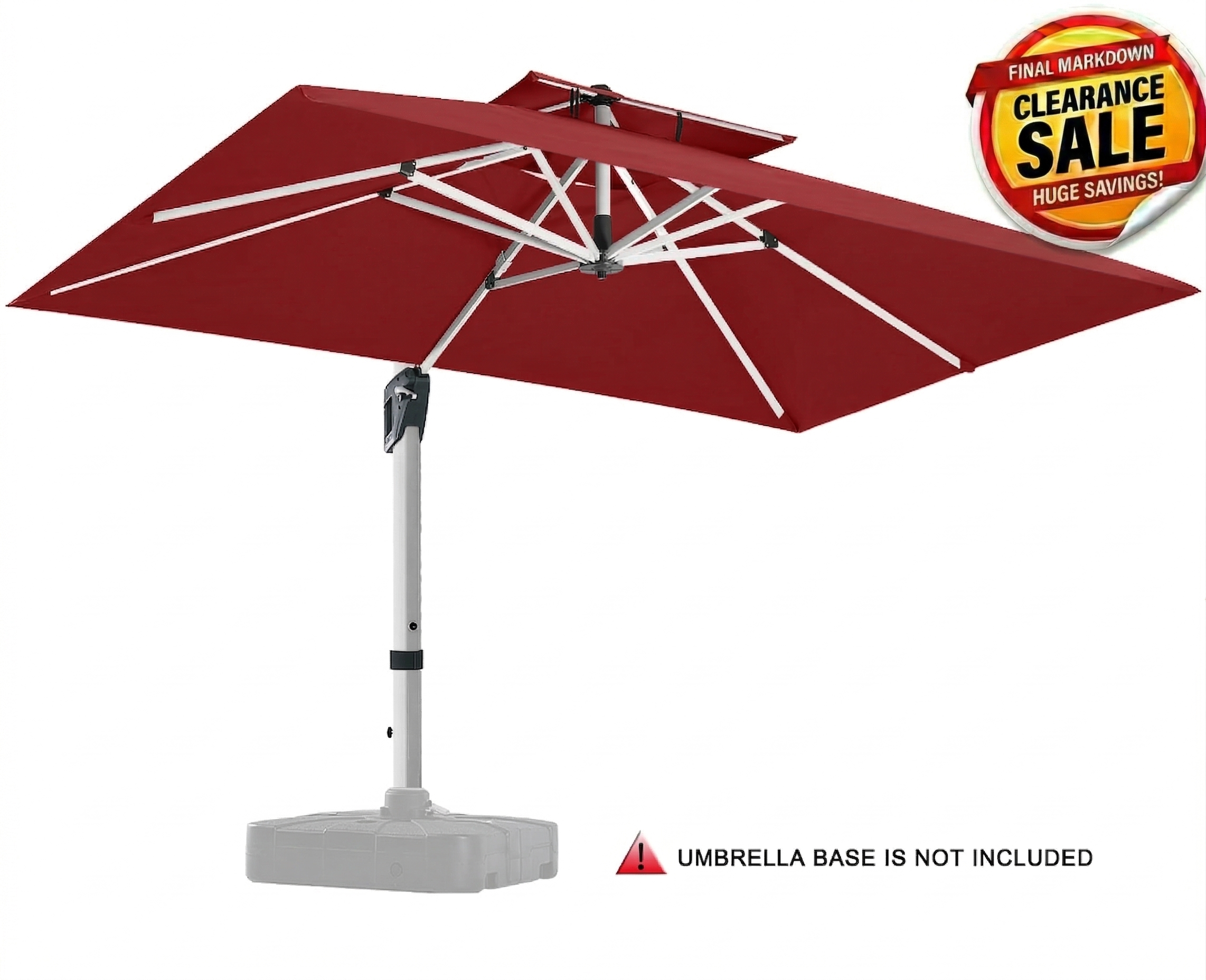 ABCCANOPY 10x13 Cantilever Patio Umbrella Double Top