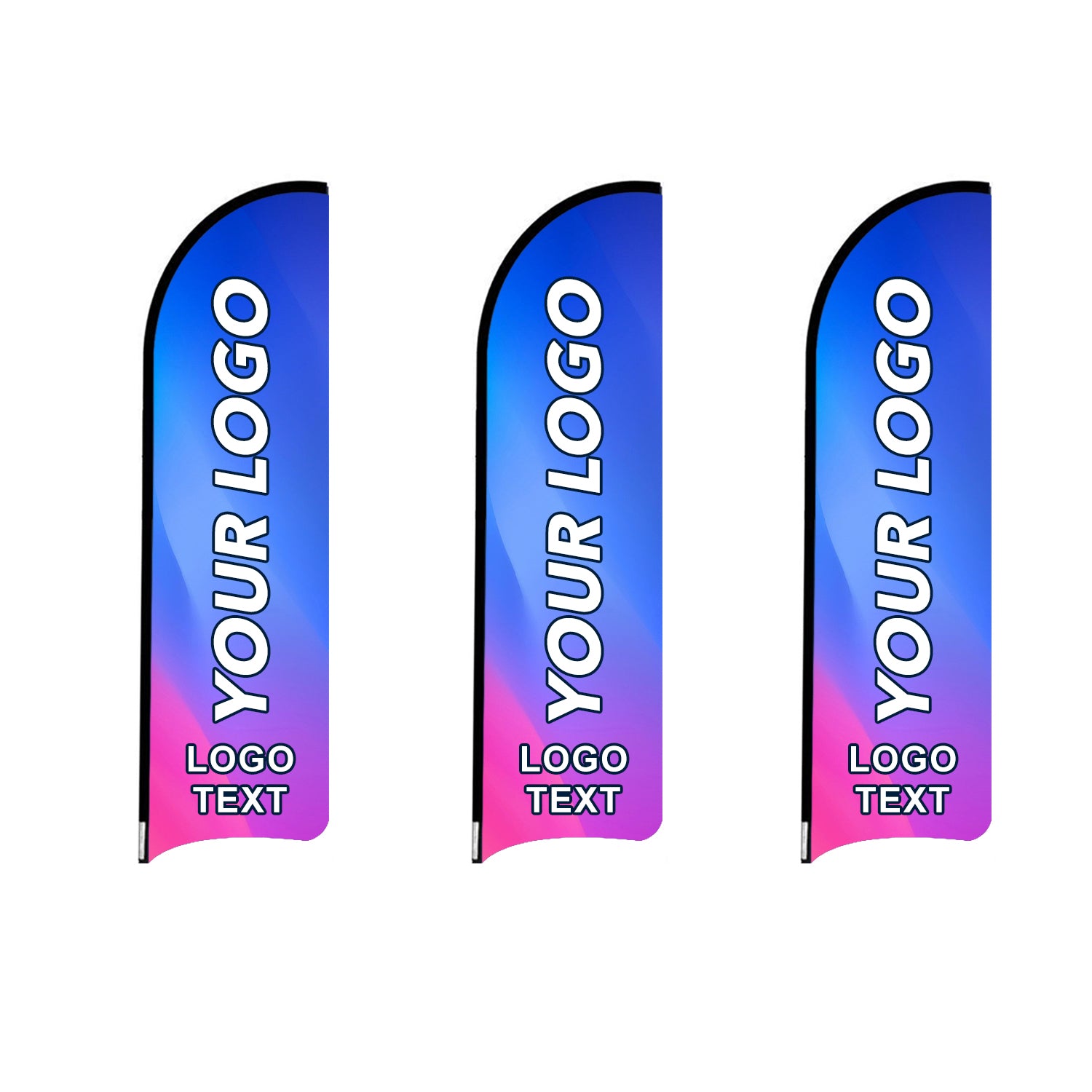 ABCCANOPY Custom Curved Blade Flag 8FT/10FT/12FT