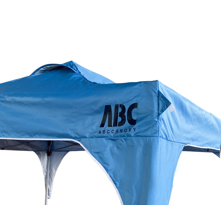 ABC ABCCANOPY - de 10 x 10 pies con estructura de acero, para nivel comercial, 6 paredes desmontables con cierre, con funda con ruedas para guardarla, incluye 4 bolsas de contrapeso
