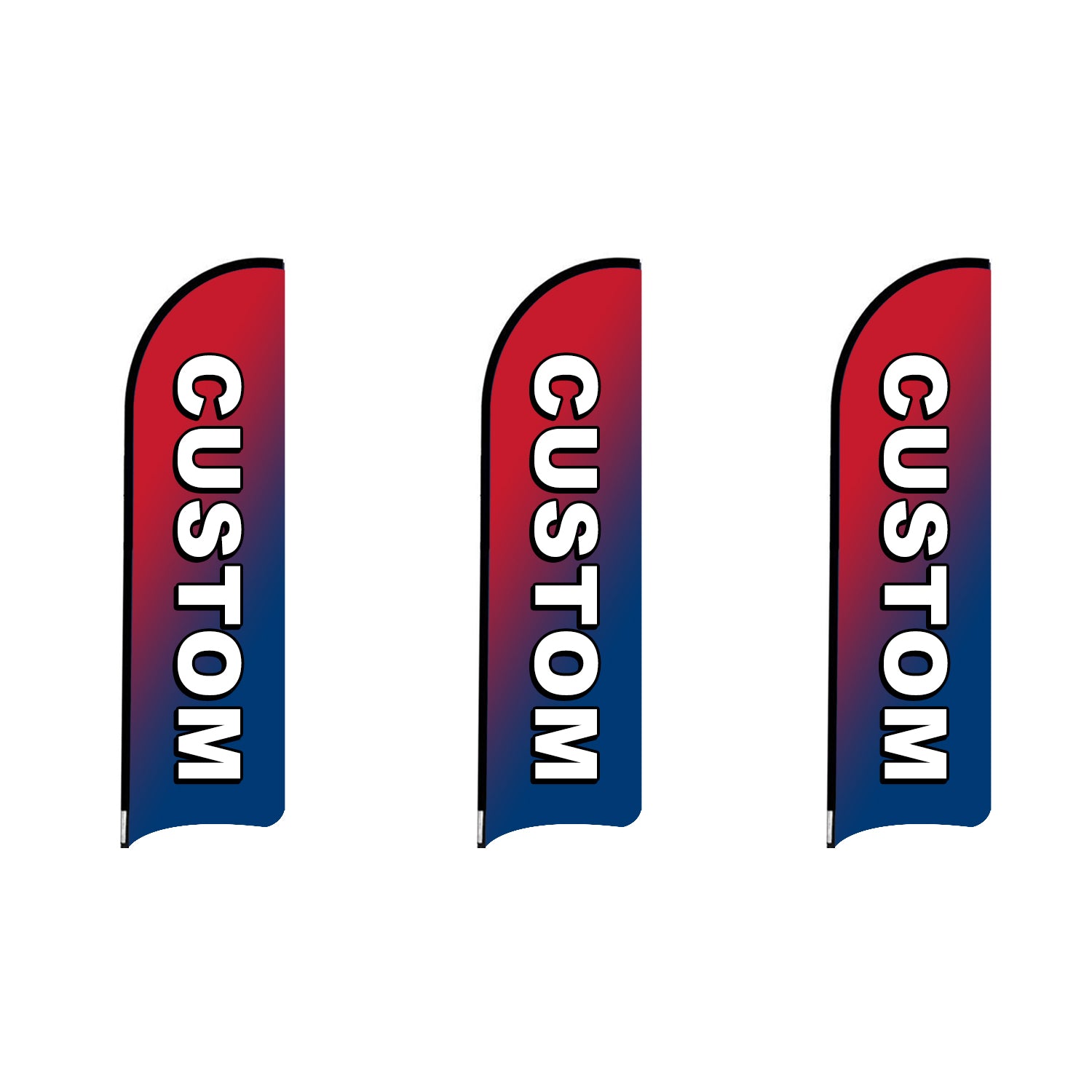 ABCCANOPY Custom Curved Blade Flag 8FT/10FT/12FT
