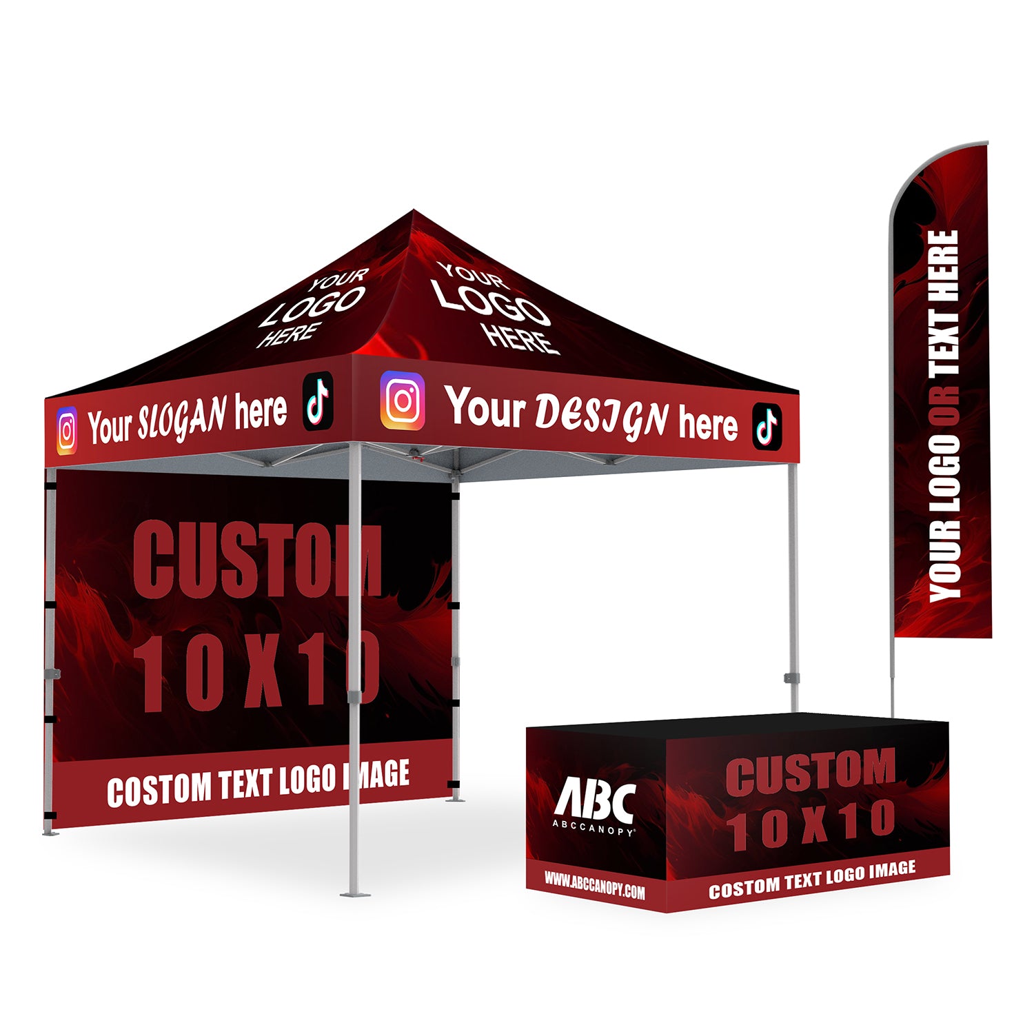 ABCCANOPY Outdoor Waterproof Table 8 Ribs Umbrella with Crank