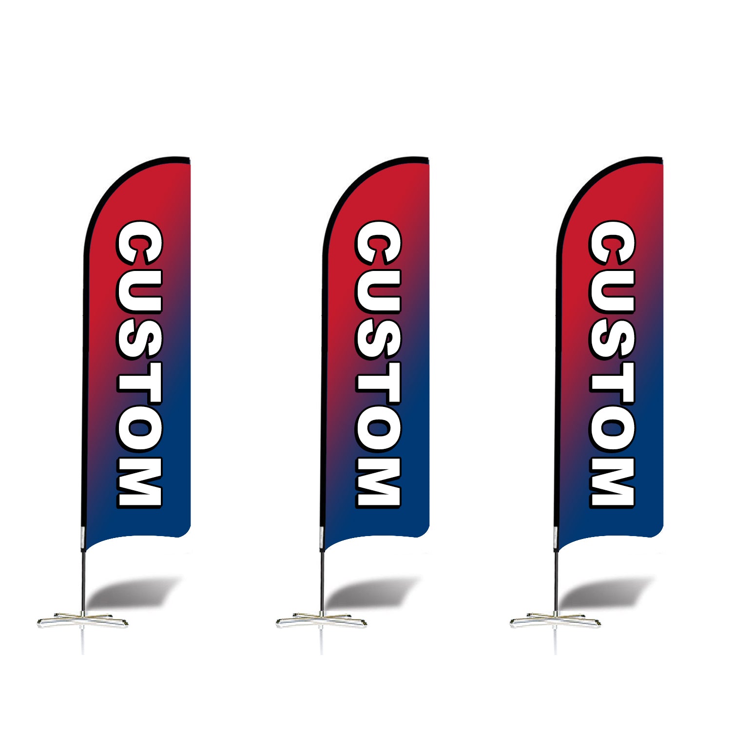 ABCCANOPY Custom Curved Blade Flag 8FT/10FT/12FT