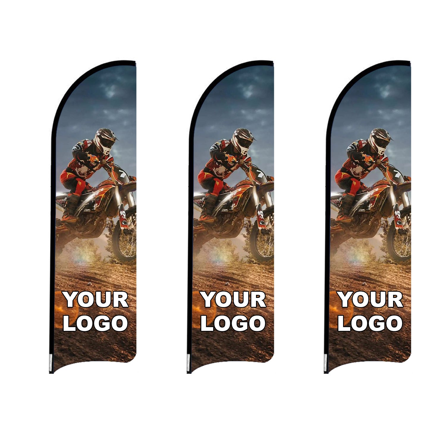 ABCCANOPY Custom Curved Blade Flag 8FT/10FT/12FT