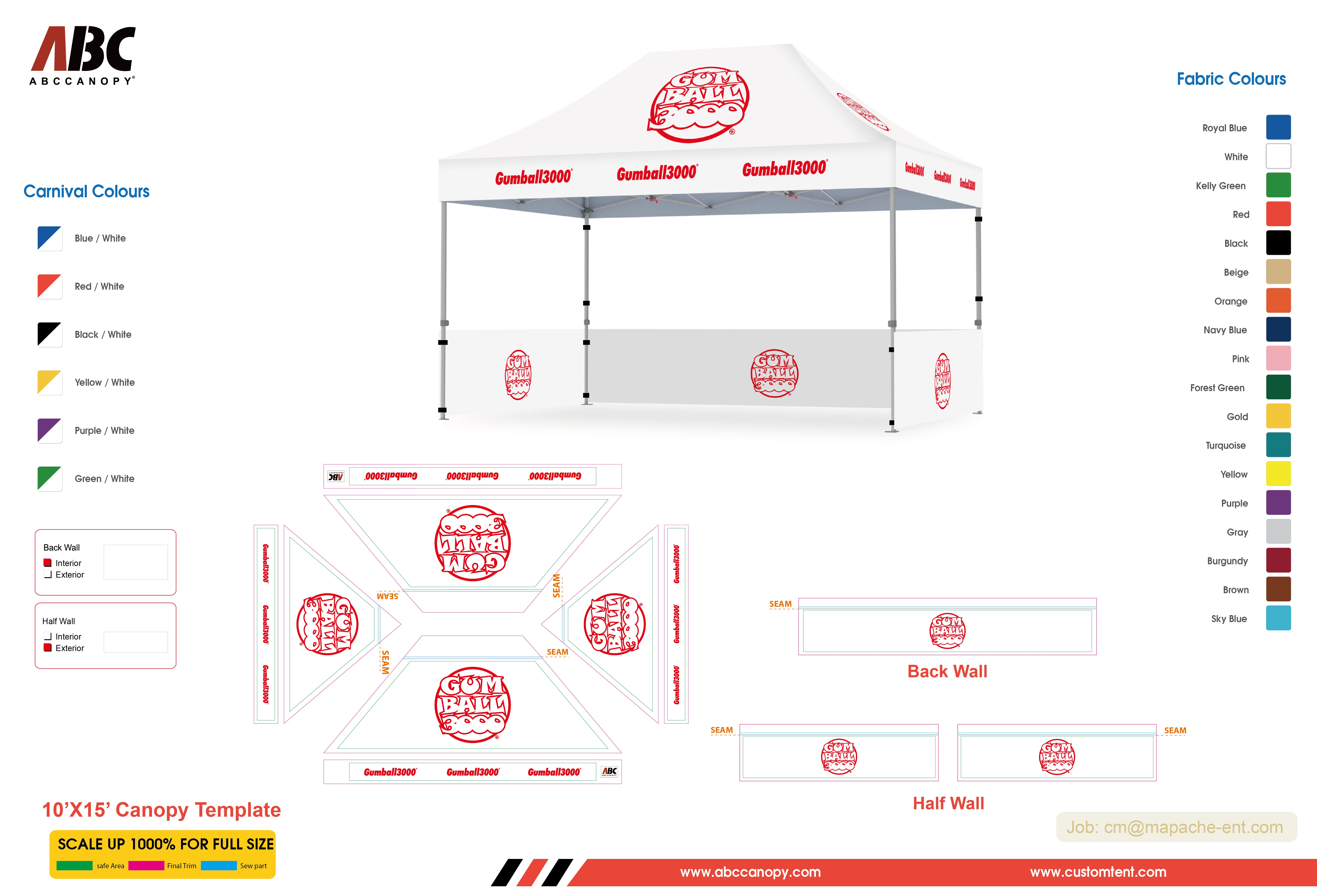 Custom Canopy 10x15 Exclusive Customized Link