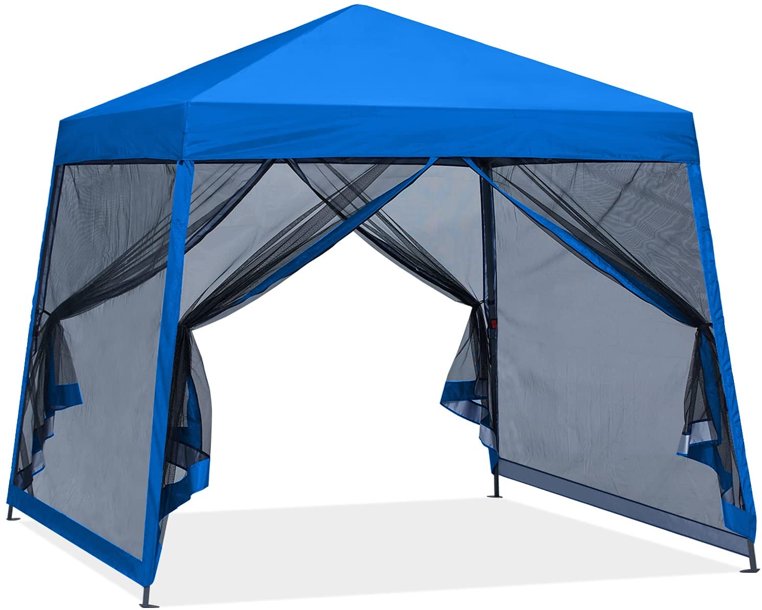 Outdoor Slant Canopy Tent with Netting Wall( 10x10 Ft / 12x12 Ft ) - ABC-CANOPY