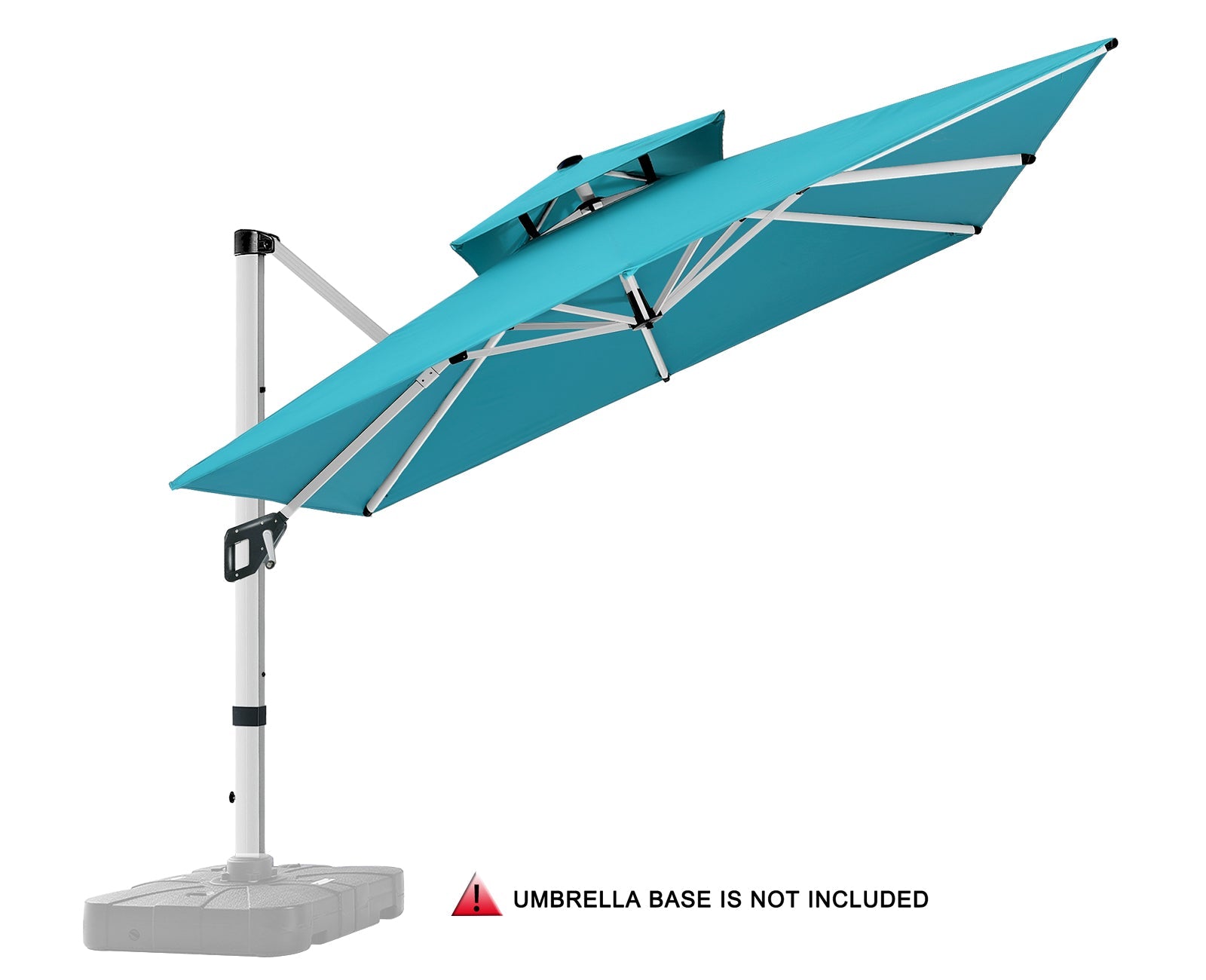 ABCCANOPY Cantilever Patio Umbrella Double Top with 360° Rotation Beige / 9FT