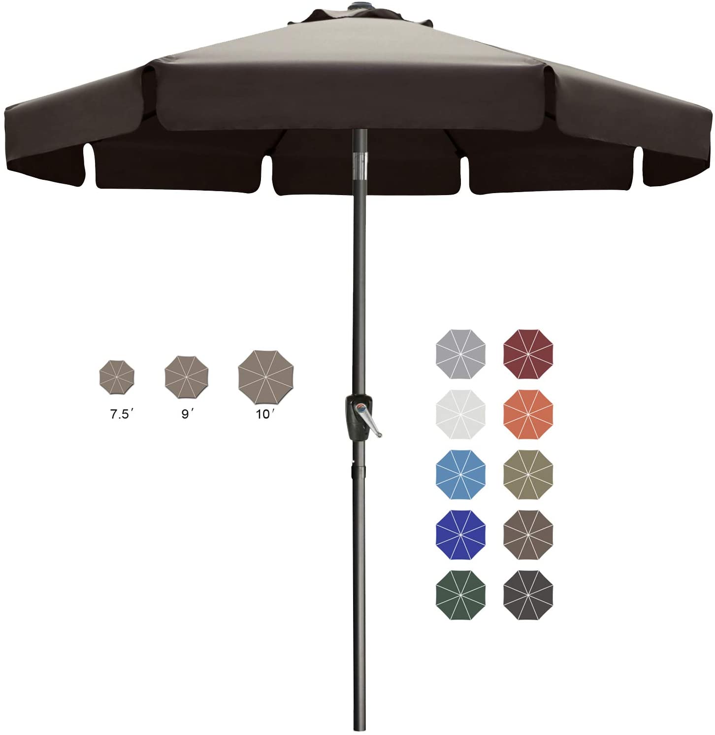 ABCCANOPY Outdoor Market 8 Ribs Umbrella for Patio Pool 7.5FT, 9FT, 10FT 11FT / Turquoise ABCCANOPY Outdoor Market 8 Ribs Umbrella for Patio Pool 7.5FT, 9FT, 10FT 11FT / Turquoise
