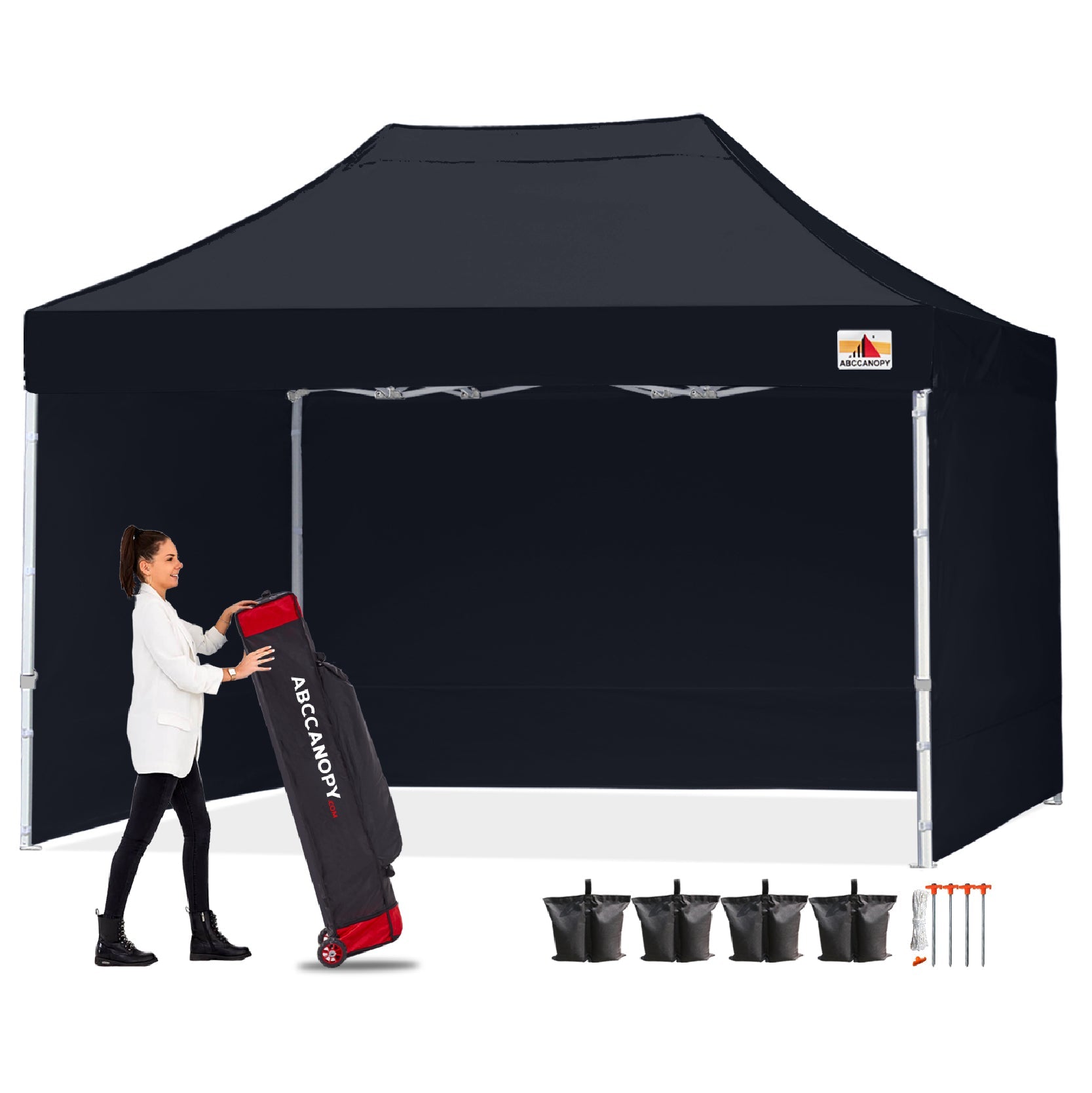 ABCCANOPY S1 Commercial Pop Up Canopy Tent with Sidewalls - 8x8