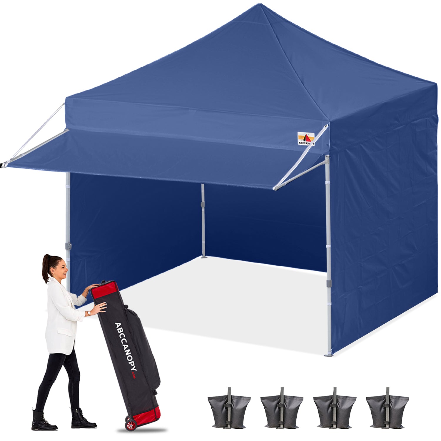 S1 Commercial Pop Up Canopy Tent with Awning and Sidewalls 10x10/10x20