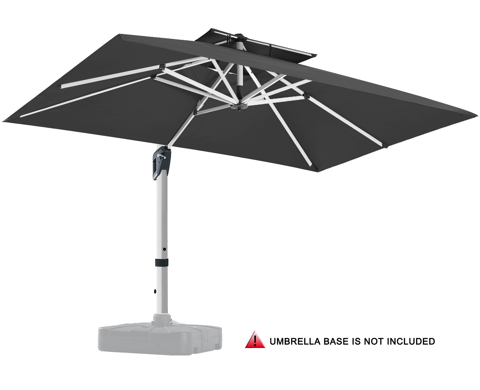 ABCCANOPY 10x13 Cantilever Patio Umbrella Double Top with 360° Rotation ABCCANOPY 10x13 Cantilever Patio Umbrella Double Top with 360° Rotation