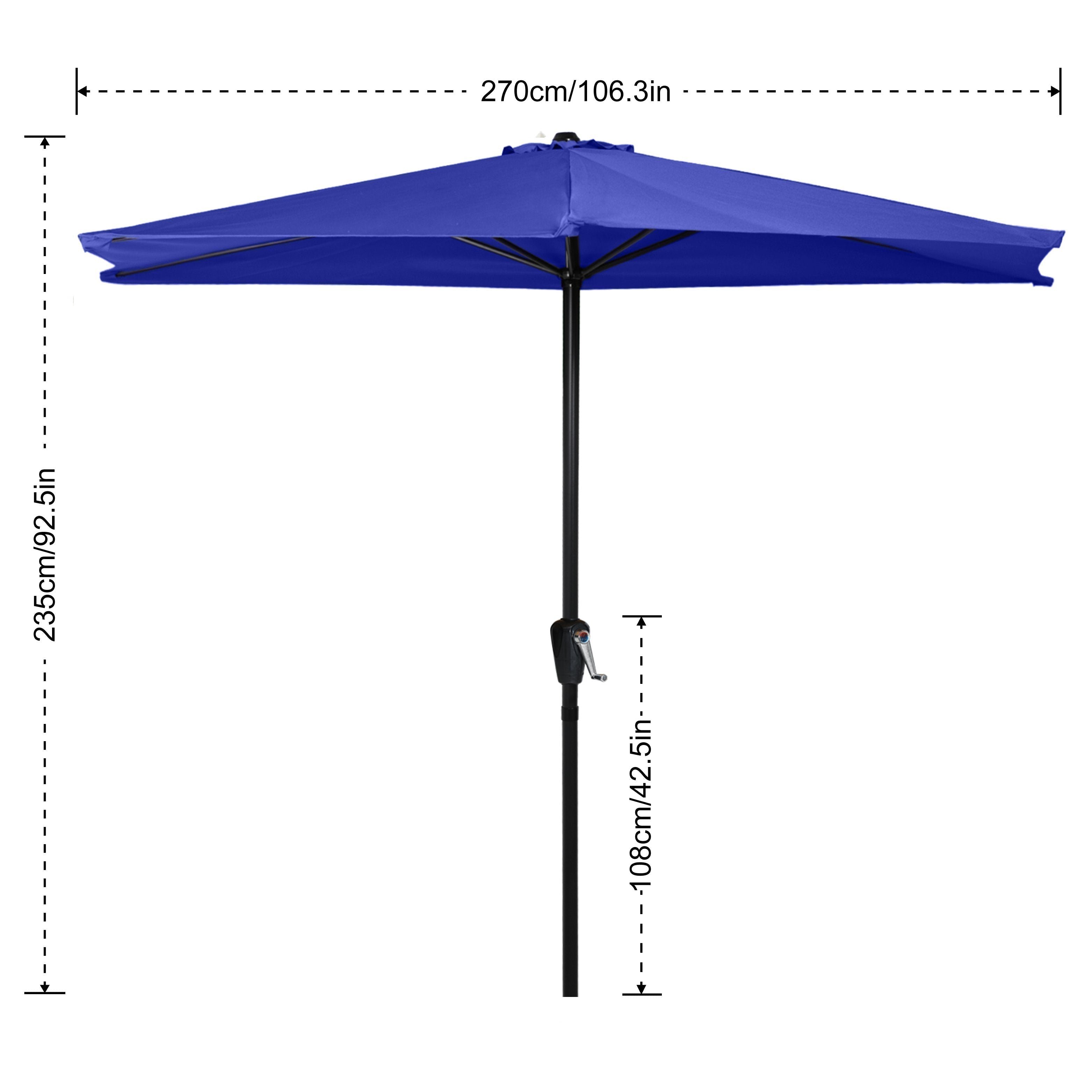 Patio Umbrella Half Round Outdoor Umbrella - ABC-CANOPY