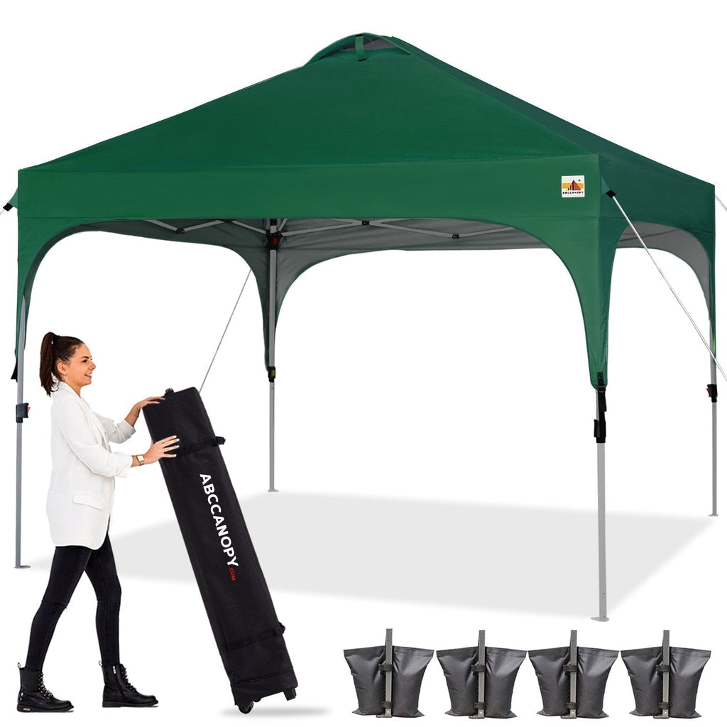 ABCCANOPY Compact Pop-up Instant Portable Canopy 10x10 for Camping, Be ...