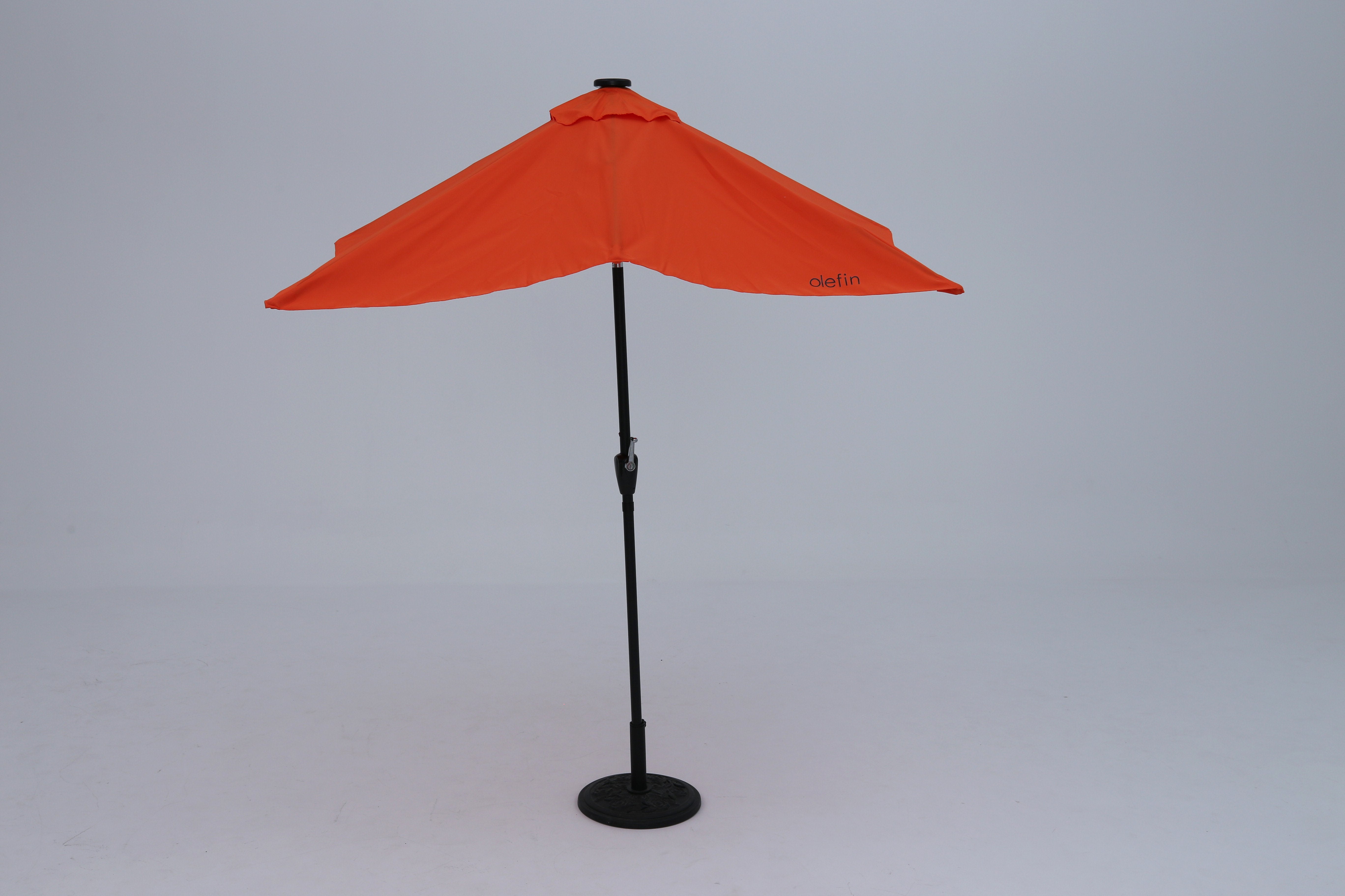 Olefin Patio Umbrella Half Round Outdoor Umbrella - ABC-CANOPY